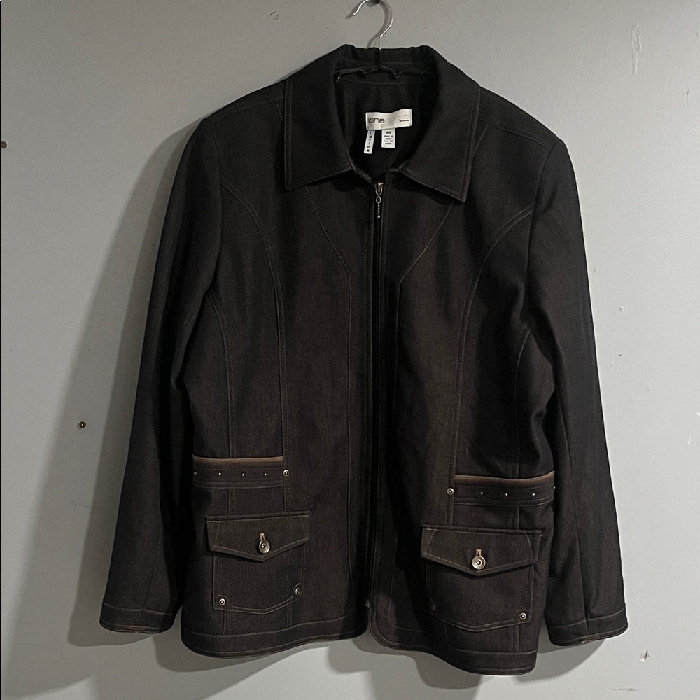 Lana Sport Stylish Brown Zip-Up Women's Jacket 18W